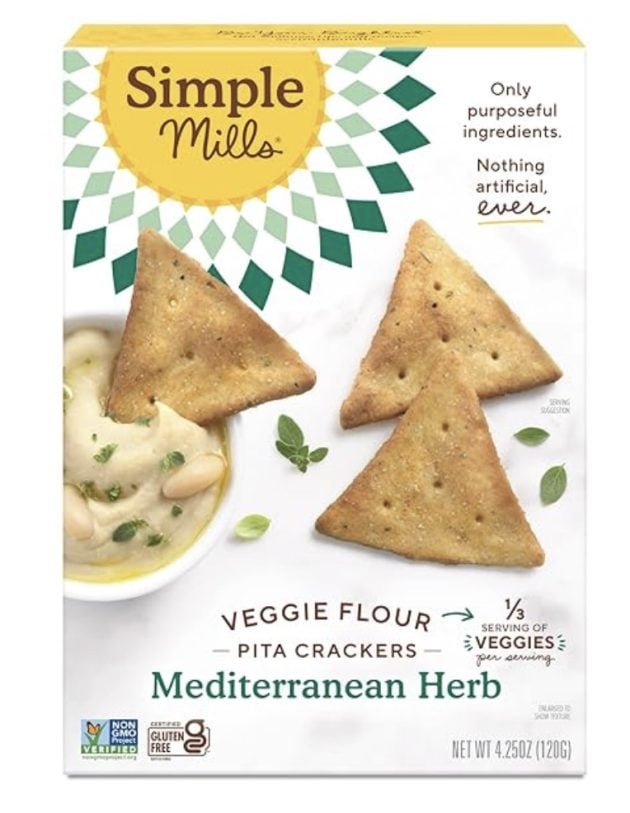 Simple Mills Veggie Pita Crackers, Mediterranean Herb